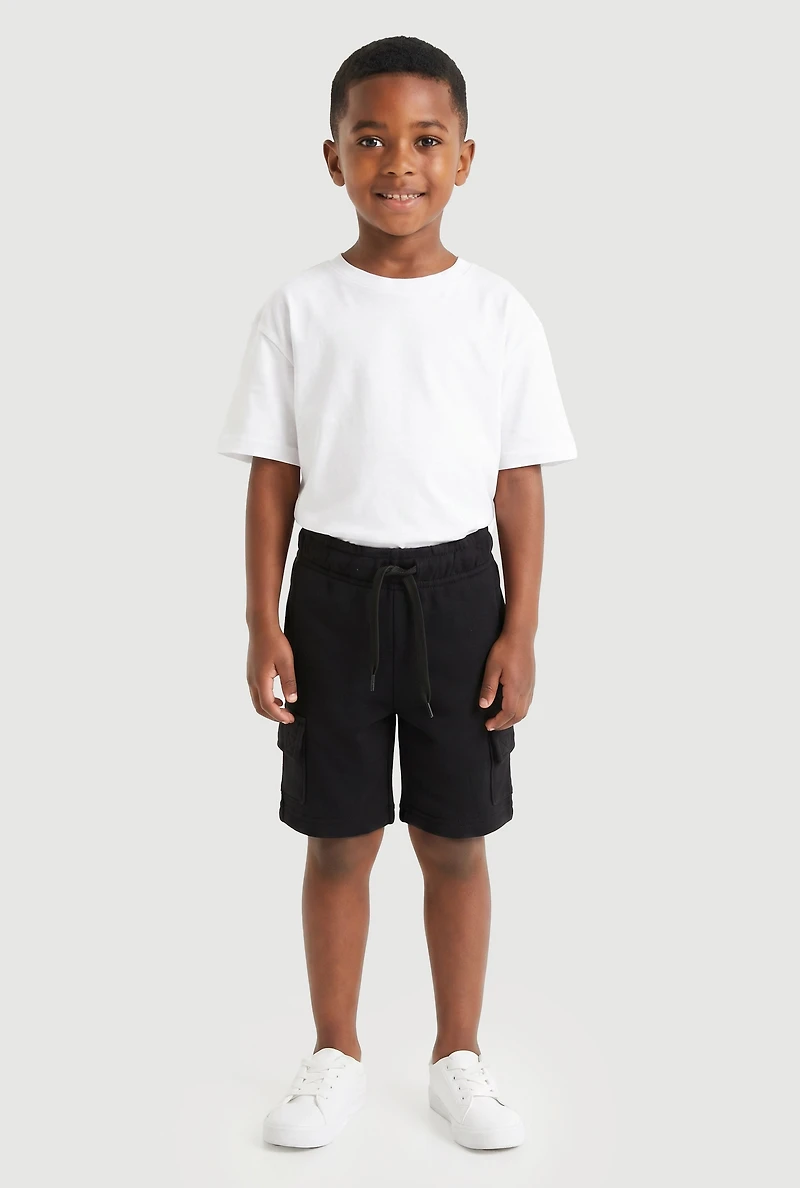 Little Boys Drawstring Waist Sweatshorts 2 Pack