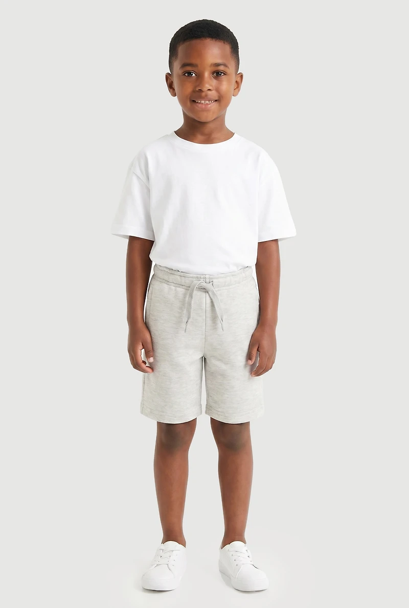 Little Boys Drawstring Waist Sweatshorts 2 Pack
