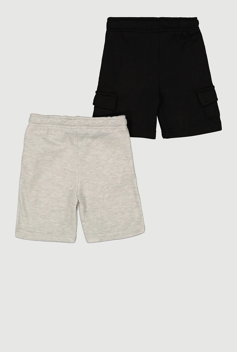 Little Boys Drawstring Waist Sweatshorts 2 Pack