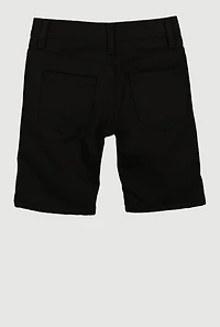 Little Boys Zipper Detail Moto Shorts
