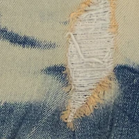 Little Boys Whiskered Distressed Denim Bermuda Shorts
