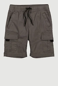 Boys Drawstring Waist Cargo Pocket Shorts