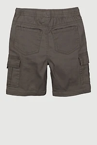 Boys Drawstring Waist Cargo Pocket Shorts