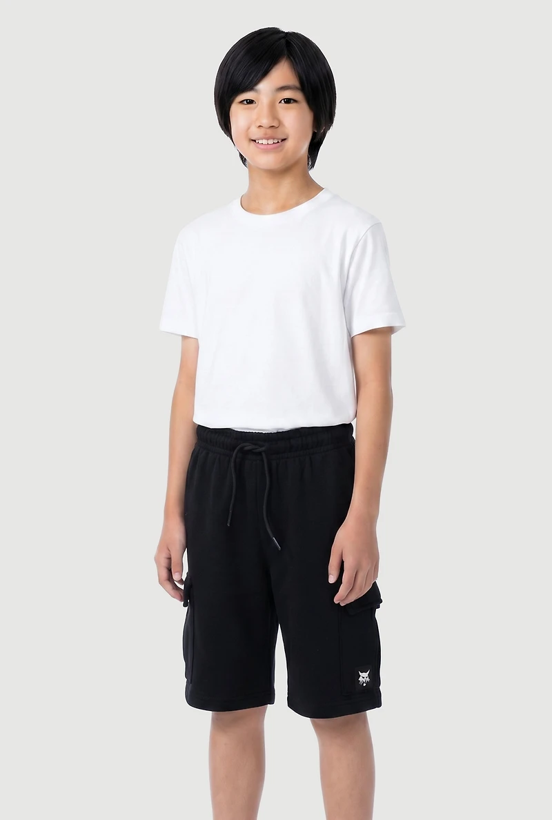 Boys Bobcat Graphic Detail Fleece Cargo Shorts 2 Pack