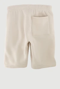 Boys Stylish Drawstring Waist Sweatshorts with Zip Pockets