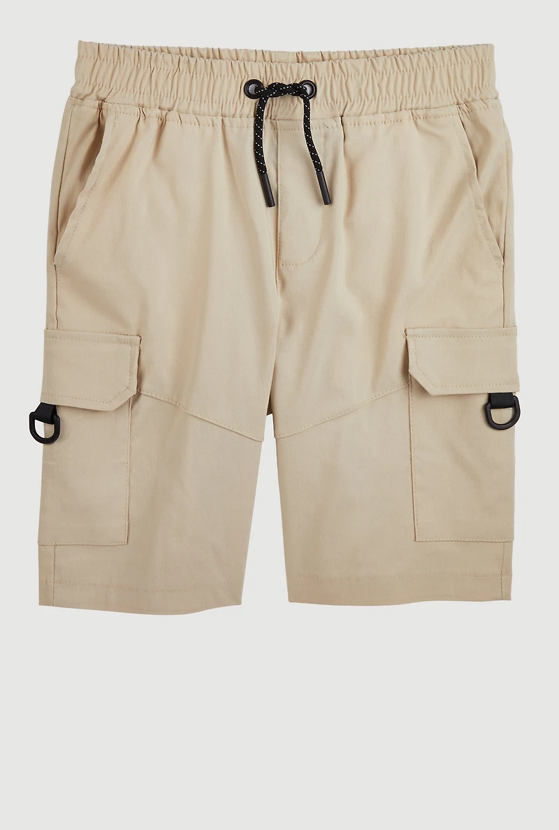 Boys Cargo Pocket Shorts, Khaki, Size 18