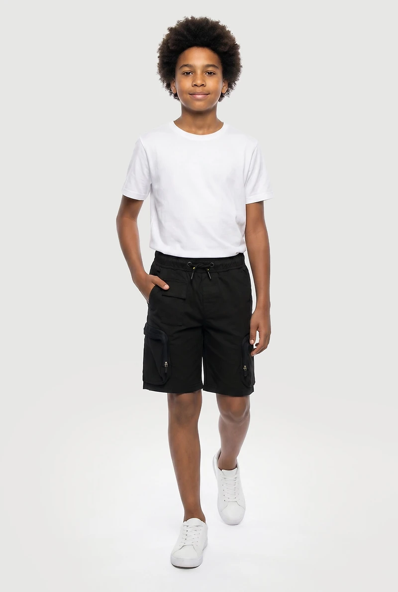 Boys Zip Pocket Cargo Shorts
