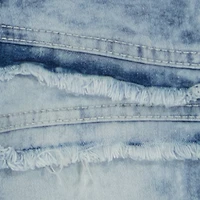 Boys Acid Wash Frayed Decorative Stitch Denim Shorts
