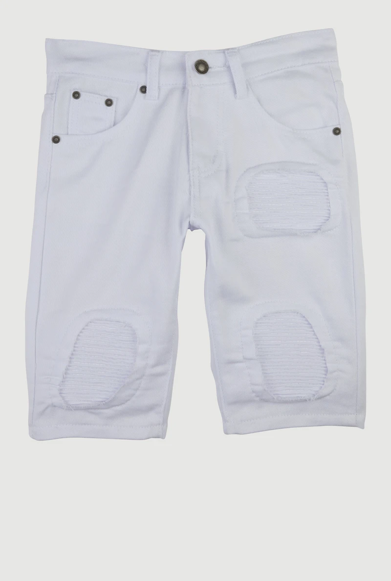 Boys Denim Patch and Repair Shorts