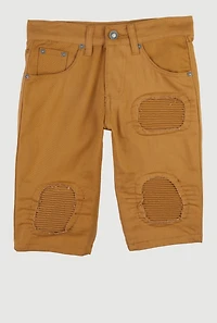 Boys Patch and Repair Denim Moto Shorts