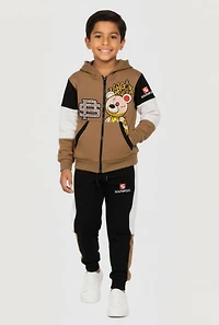 Little Boys Color Blocked Southpole Bear Graphic Sweatshirt and Joggers