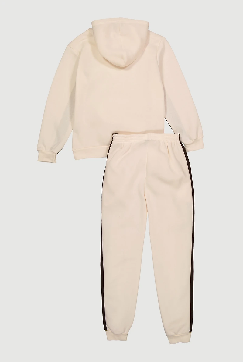 Boys Hustle Hard Foil Screen Hoodie and Joggers