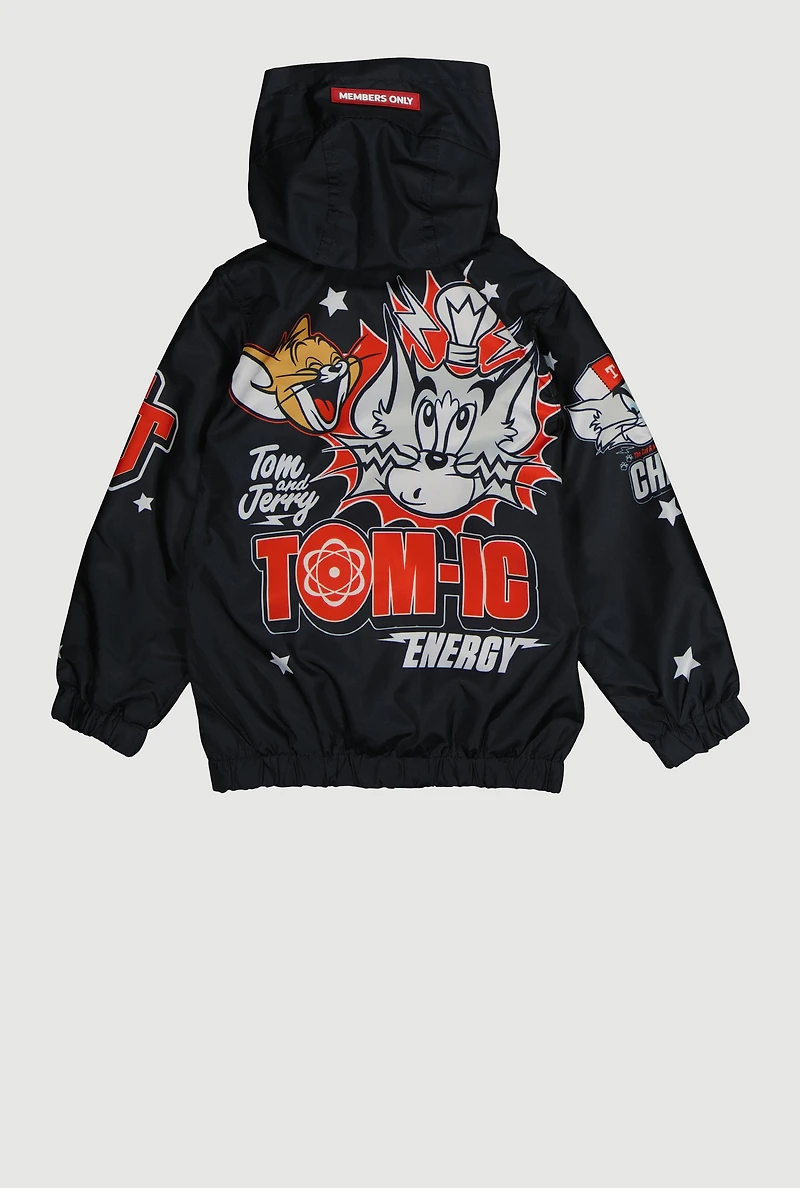 Little Boys Tom and Jerry Graphic Hooded Windbreaker