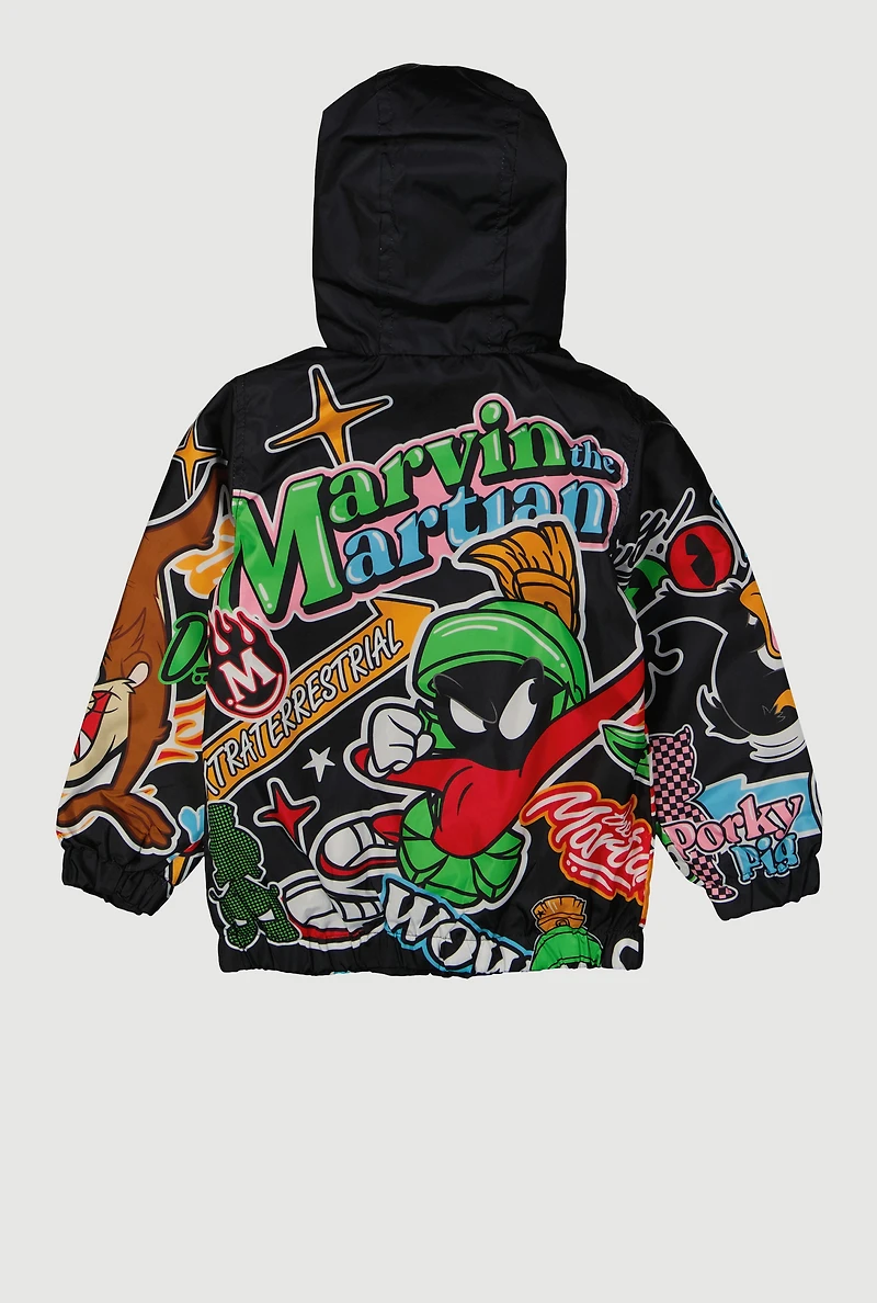 Little Boys Looney Tunes Graphic Hooded Windbreaker