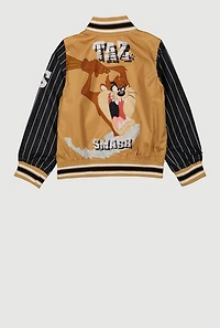 Little Boys Tasmanian Devil Graphic Varsity Windbreaker