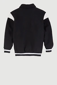 Boys B Initial Chenille Patch Letterman Jacket