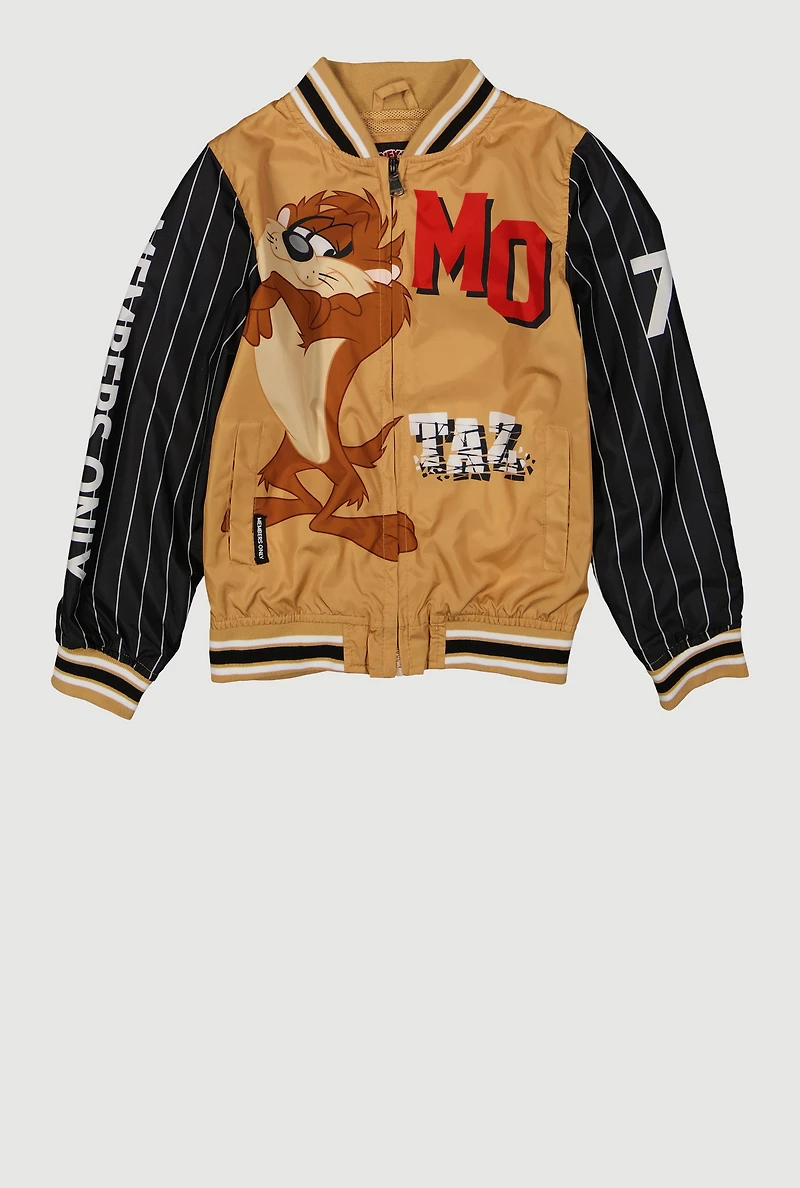 Boys Tasmanian Devil Graphic Varsity Windbreaker