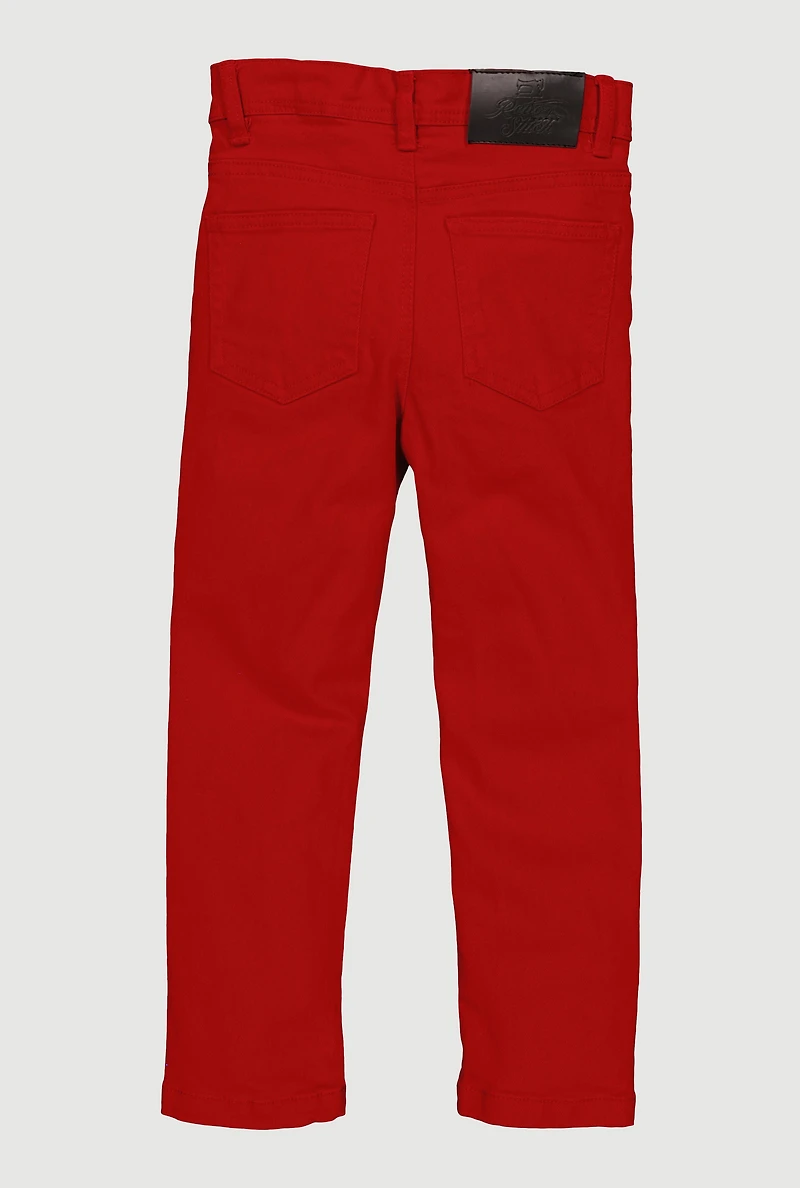 Little Boys Frayed Stretch Jeans