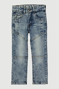 Little Boys Decorative Stitch Distressed Skinny Jeans