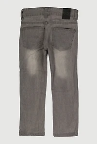Little Boys Whiskered Skinny Jeans, Grey,