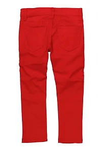 Little Boys Moto Skinny Jeans, Red,