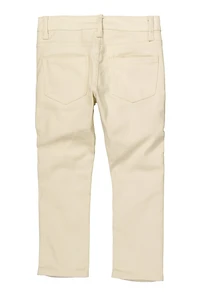 Little Boys Solid Moto Jeans, Khaki, Size 7
