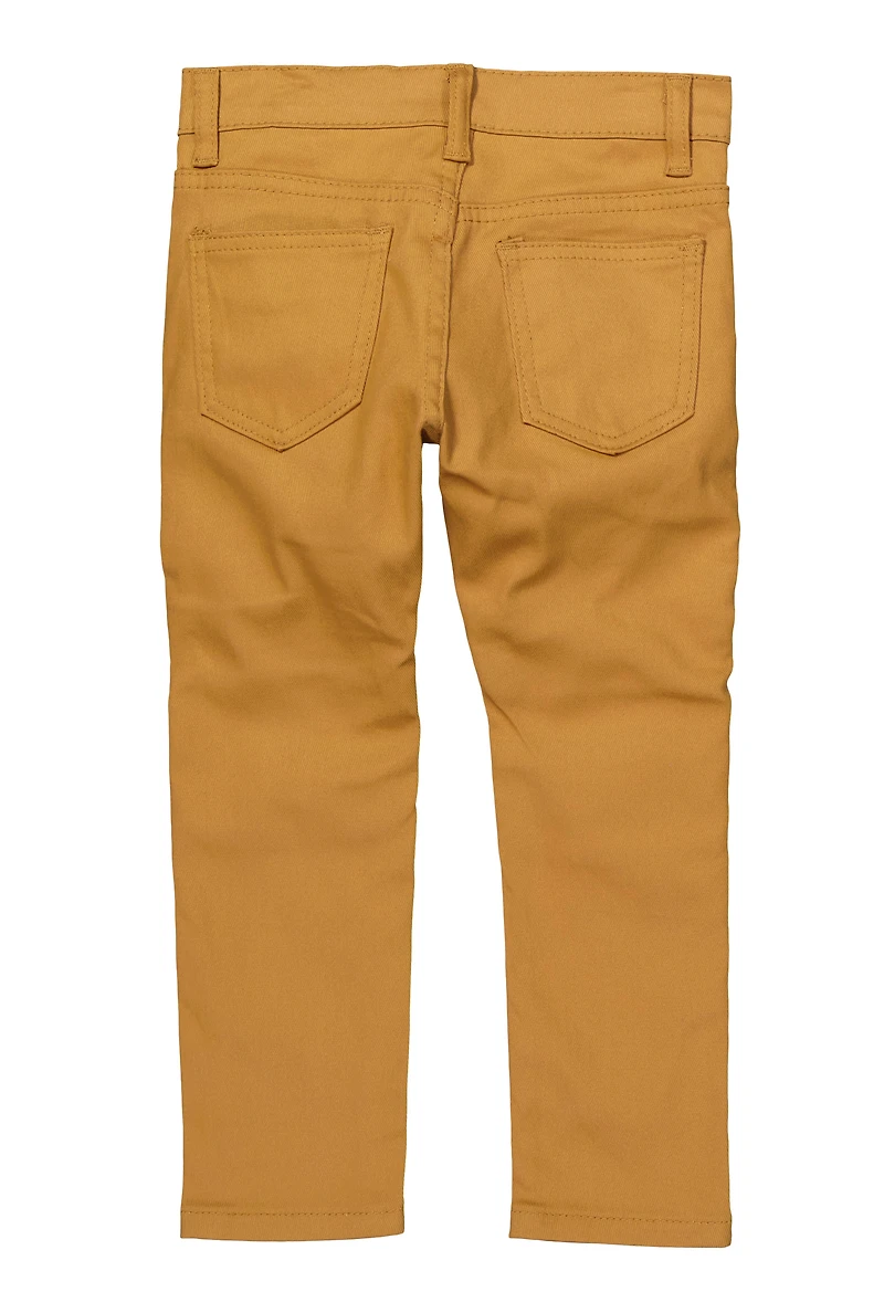 Little Boys Skinny Leg Moto Jeans, Khaki, Size 7