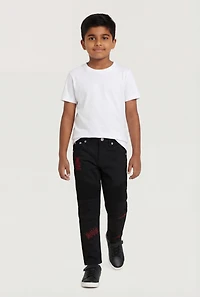 Little Boys Decorative Stitch Moto Skinny Jeans