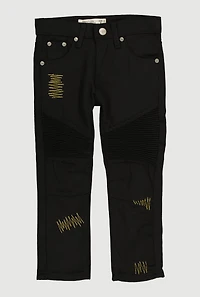 Little Boys Decorative Stitch Moto Jeans