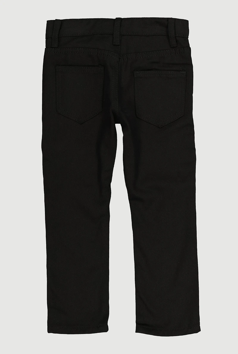 Little Boys Decorative Stitch Moto Jeans