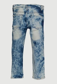 Little Boys Whiskered Acid Wash Skinny Jeans