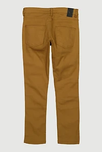 Boys Moto Cargo Pocket Skinny Jeans, Khaki, Size 12