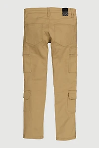 Boys Utility Moto Skinny Jeans, Khaki, Size 14