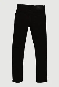 Boys Frayed Stretch Jeans, Black, Size 10