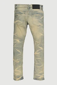 Boys Distressed Whiskered Skinny Jeans