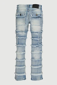 Boys Frayed Distressed Tiered Jeans