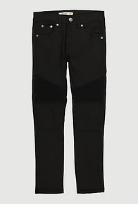 Boys Skinny Leg Moto Jeans, Black, Size 14