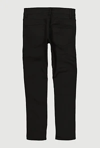 Boys Skinny Leg Moto Jeans, Black, Size 10