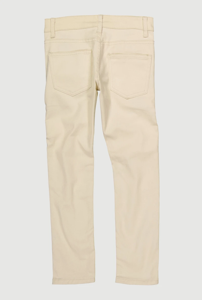 Boys Solid Moto Jeans