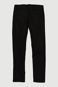 Boys Patch and Repair Moto Skinny Jeans, Black,