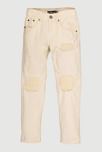 Boys Patch and Repair Stretch Straight Leg Jeans