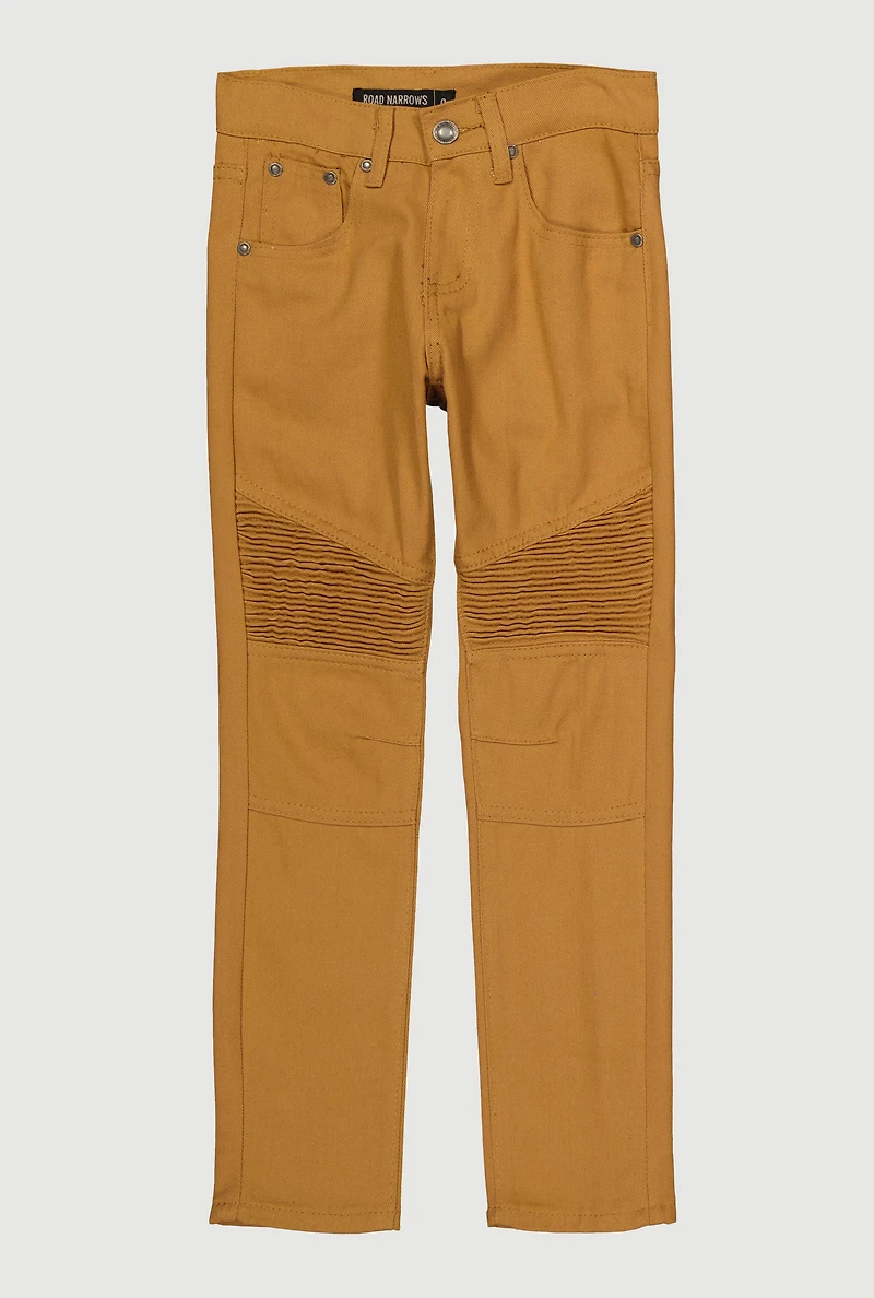 Boys Decorative Stitch Moto Jeans