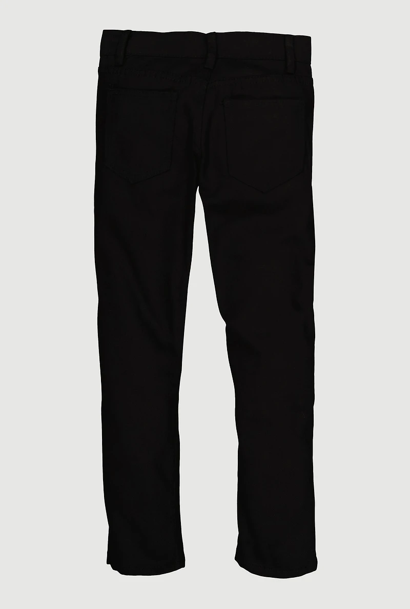 Boys Mid Rise Skinny Moto Jeans