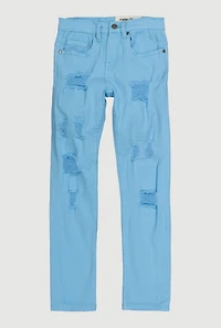 Boys Distressed Patch and Repair Jeans