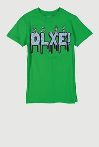 Boys Game DLXE Graphic Print Tee, Green, Size M