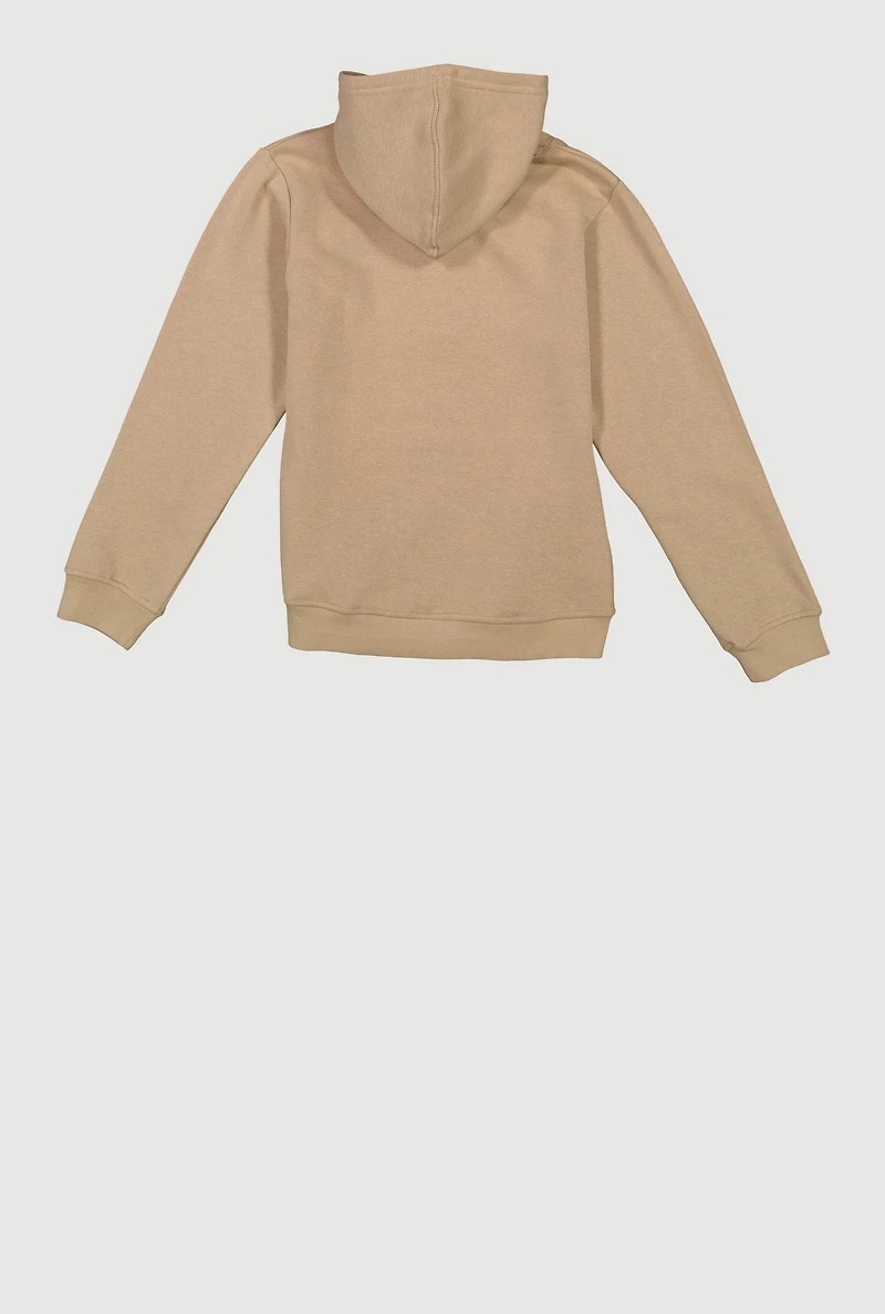 Boys Embroidered Saints Graffiti Graphic Pullover Hoodie