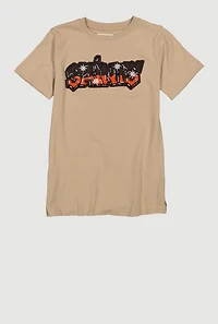 Boys Embroidered Saints Graffiti Graphic Tee