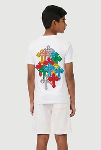 Boys Cross Graphic Print T-Shirt
