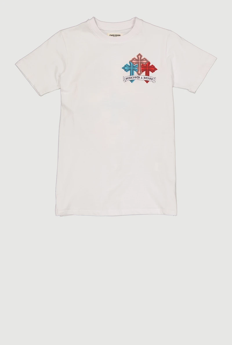 Boys Cross Graphic Print T-Shirt