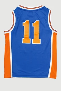 Little Boys Contrast Trim Graphic Basketball Jersey, Multi, Size 4